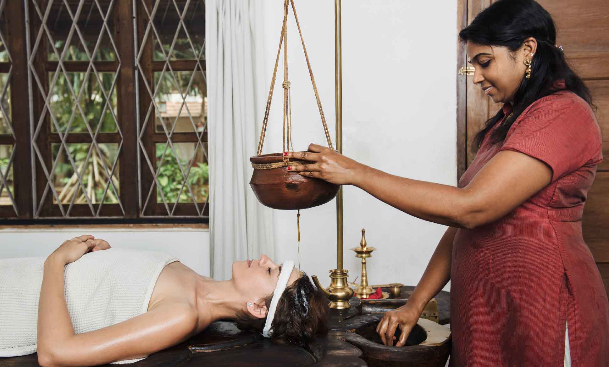 Traditional Ayurvedic massage, Kerala