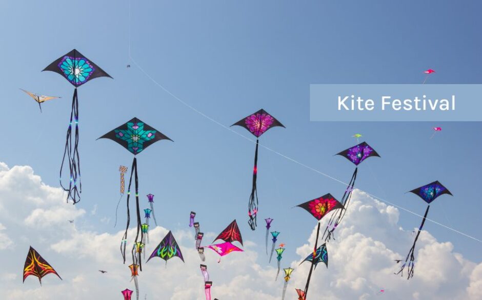 Kites in the sky