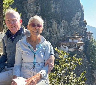 John and Irene in Bhutan